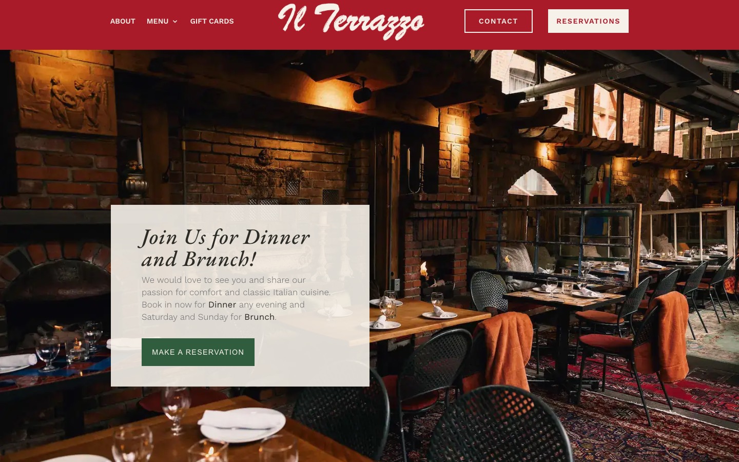 The current homepage
